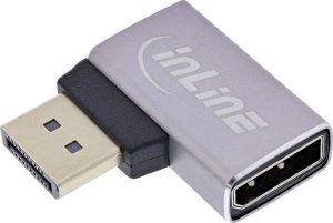 InLine® DisplayPort 1.4 Adapter, DisplayPort Stecker / Buchse, 90° links, 8K UHD 1