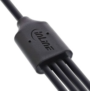 Kabel USB Axagon USB-A - 4x USB-C 0.5 m Czarny 2