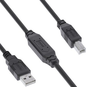 InLine® USB 2.0 Aktiv-Kabel, USB-A Stecker zu USB-B Stecker, 7,5m 1