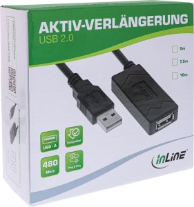 Kabel USB Manhattan USB-A - USB-A 10 m Czarny 4