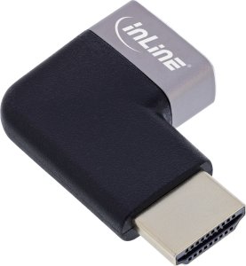 InLine® HDMI Adapter, HDMI A Stecker / Buchse, 90° links, 8K UHD 2