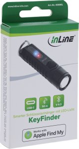 InLine® KeyFinder, smarter Schlüsselanhänger mit LED-Licht, 300mAh, IP65 5