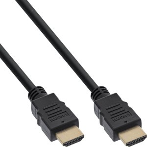 InLine® HDMI Kabel, HDMI-High Speed mit Ethernet, St/St, schwarz, 0,5m 1