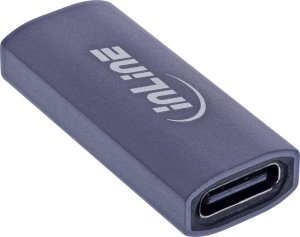 InLine® USB4 Adapter, USB-C Buchse/Buchse, Aluminium, grau 2