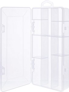 InLine® Kleinteilebox, 10 Fächer, Abmessungen: 206x107x33mm, transparent 1