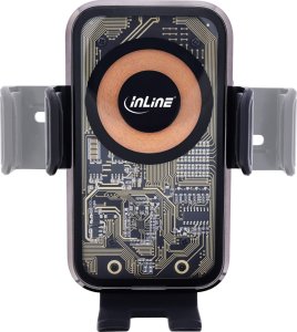 InLine® KFZ Smartphone Halterung, ONE TOUCH QI 2, universal, Wireless Charger 2
