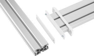 InLine® Slatwall Tischhalterung, Panel Aluminium 1m inkl. 2 Stützen 0,43m 4