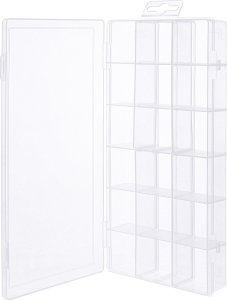 Static Control InLine® Pojemnik na drobiazgi, 18 przegrody, Abmessungen: 207x110x27mm, przezroczysty 2