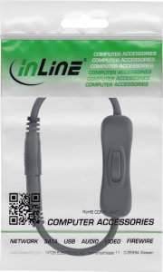 InLine® DC Kabel mit Schalter, DC ST/BU 4,0x1,7mm, AWG 18, schwarz, 0,20m 3