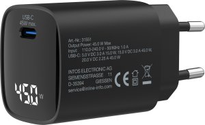 InLine® USB PD Netzteil, GaN Ladegerät, 1-Port, USB-C, 45W, mit Display 2