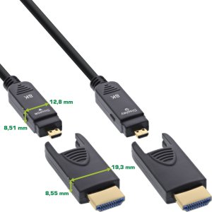 InLine® HDMI AOC Kabel, Ultra High Speed HDMI, 8K4K, Stecker abnehmbar, 20m 2