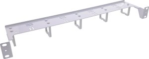 InLine® 19" Kabelführungspanel, 5 Kunststoffbügel horizontal, RAL 7035, grau 2