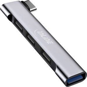 InLine® Slim USB-C Hub, 4-Port, USB 3.0 + 3x USB 2.0, schmale Bauform 1