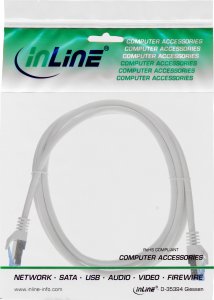 InLine® Patchkabel, Cat.6A, S/FTP, TPE (LSZH), CCA, grau, 2m 3
