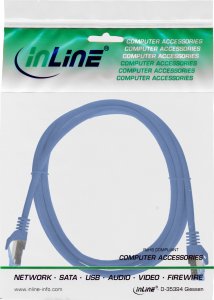 InLine® Patchkabel, Cat.6A, S/FTP, TPE (LSZH), CCA, blau, 1m 3