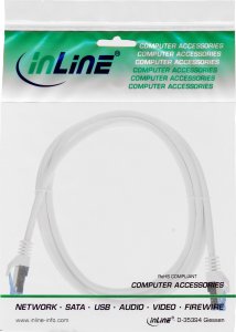 EFB InLine® kabel połączeniowy, Cat.6A, S/FTP, TPE (LSZH), CCA, biały, 1m 3