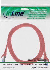 InLine® Patchkabel, Cat.6A, S/FTP, TPE (LSZH), CCA, rot, 1,5m 3