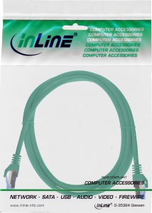 Lindy InLine® Patchkabel, Cat.6A, S/FTP, TPE (LSZH), CCA, zielony, 0,5m 3