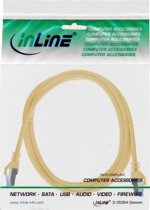 Lindy InLine® Patchkabel, Cat.6A, S/FTP, TPE (LSZH), CCA, gelb, 0,3m 3