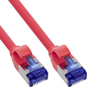 InLine® Patchkabel Slim, Cat.6A, S/FTP, TPE (LSZH) flexibel, PoE, rot, 15m 1
