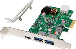 InLine® Schnittstellenkarte, 2x USB-A, 1x USB-C 3.2 Gen.1, PCIe, PD3.0, mit 6pol 1
