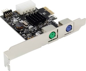 InLine® Schnittstellenkarte, 2x PS/2, PCIe (PCI-Express) 1