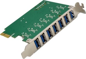 InLine® Schnittstellenkarte, 7x USB-A 3.2 Gen.1, PCIe, mit SATA Stromanschluss 5