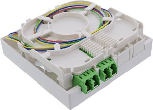 InLine® FTTH Verlängerungsbox vorkonfektioniert  4x LC/APC 9/125µm 50m 2