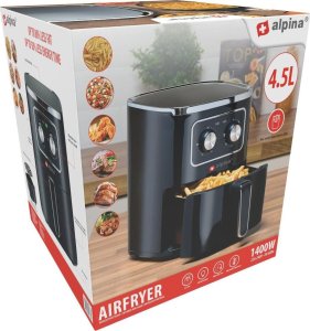 FRYTOWNICA BEZTŁUSZCZOWA 1450W 4,5L ALPINA 3