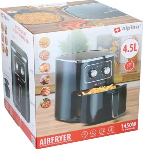 FRYTOWNICA BEZTŁUSZCZOWA 1450W 4,5L ALPINA 10