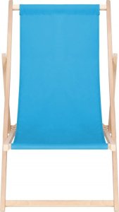 Leżak ogrodowy, drewniany z 3-stopniową regulacją, plażowy, balkonowy, niebieski UNIWERSALNY 11