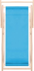 Leżak ogrodowy, drewniany z 3-stopniową regulacją, plażowy, balkonowy, niebieski UNIWERSALNY 12