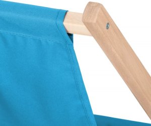 Leżak ogrodowy, drewniany z 3-stopniową regulacją, plażowy, balkonowy, niebieski UNIWERSALNY 9