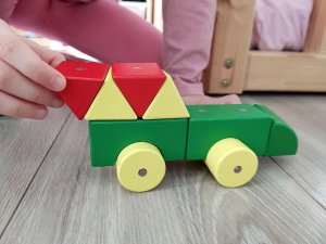 AIG Klocki Magnetyczne WABI Zestaw Edukacyjny 120 el. + tacka magnetyczna WABI Pad 11