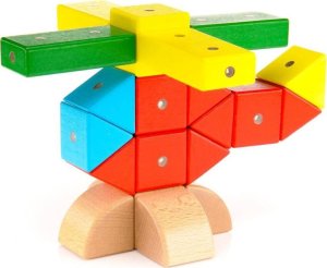 AIG Klocki Magnetyczne WABI Zestaw Edukacyjny 120 el. + tacka magnetyczna WABI Pad 12