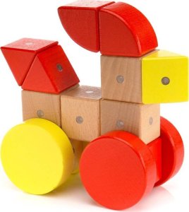 AIG Klocki Magnetyczne WABI Zestaw Edukacyjny 120 el. + tacka magnetyczna WABI Pad 14