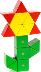 AIG Klocki Magnetyczne WABI Zestaw Edukacyjny 120 el. + tacka magnetyczna WABI Pad 20