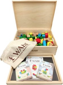 AIG Klocki Magnetyczne WABI Zestaw Edukacyjny 120 el. + tacka magnetyczna WABI Pad 2