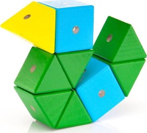 AIG Klocki Magnetyczne WABI Zestaw Edukacyjny 120 el. + tacka magnetyczna WABI Pad 21