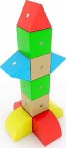 AIG Klocki Magnetyczne WABI Zestaw Edukacyjny 120 el. + tacka magnetyczna WABI Pad 22