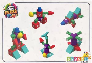 AIG Magnetyczne piankowe klocki - MagFlexi - 100 el. 15