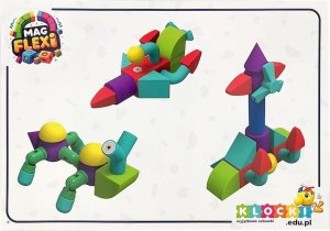 AIG Magnetyczne piankowe klocki - MagFlexi - 100 el. 24