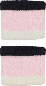 Frotki na nadgarstki Nike Swoosh Wristbands 2 szt. czarno-różowo-białe N0001565641 2