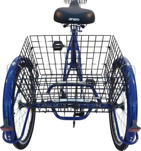 ROWER 3-KOŁOWY 24 GRANATOWY SHIMANO -7 BIEGOWY OBNIŻONA RAMA 3