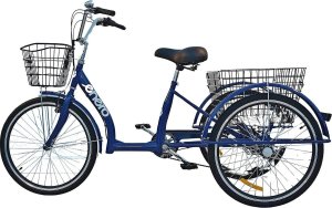 ROWER 3-KOŁOWY 24 GRANATOWY SHIMANO -7 BIEGOWY OBNIŻONA RAMA 4