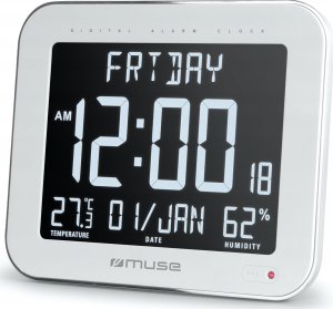 Muse | Wall Clock with Alarm Function | M-090 WMC | White 1