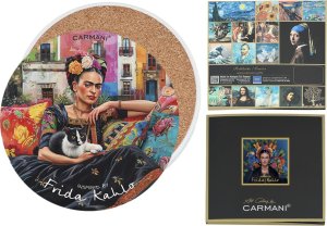 Podkładka ceramiczna, okrągła - Inspirowane malarstwem F. Kahlo (CARMANI) 1