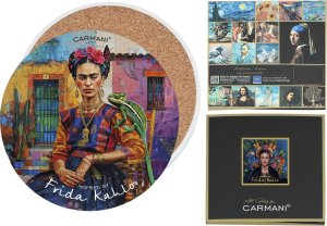 Podkładka ceramiczna, okrągła - Inspirowane malarstwem F. Kahlo (CARMANI) 1