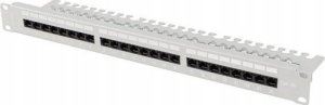 Patch panel Lanberg 24 port 1U 19" Kat.5e UTP z organizerem kablowym szary 1