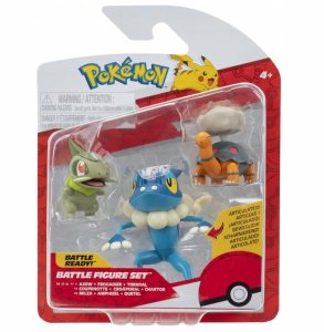 POKEMON BATTLE FIGURE 3 PK TORKOAL, AXEW, FROGADIE 1